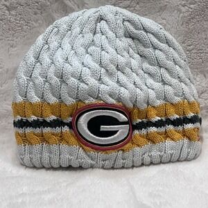 Green Bay Packers New Era Women's Green Tinted Embroidered Pink Knit Hat EC